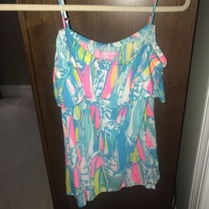Lilly Pulitzer EUC multi out to sea top